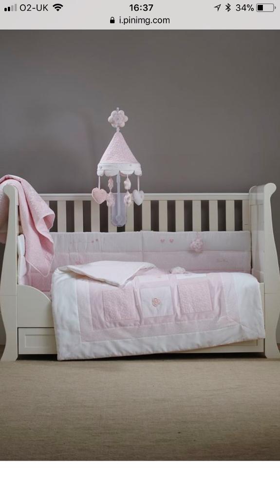 silver cross vintage pink bedding